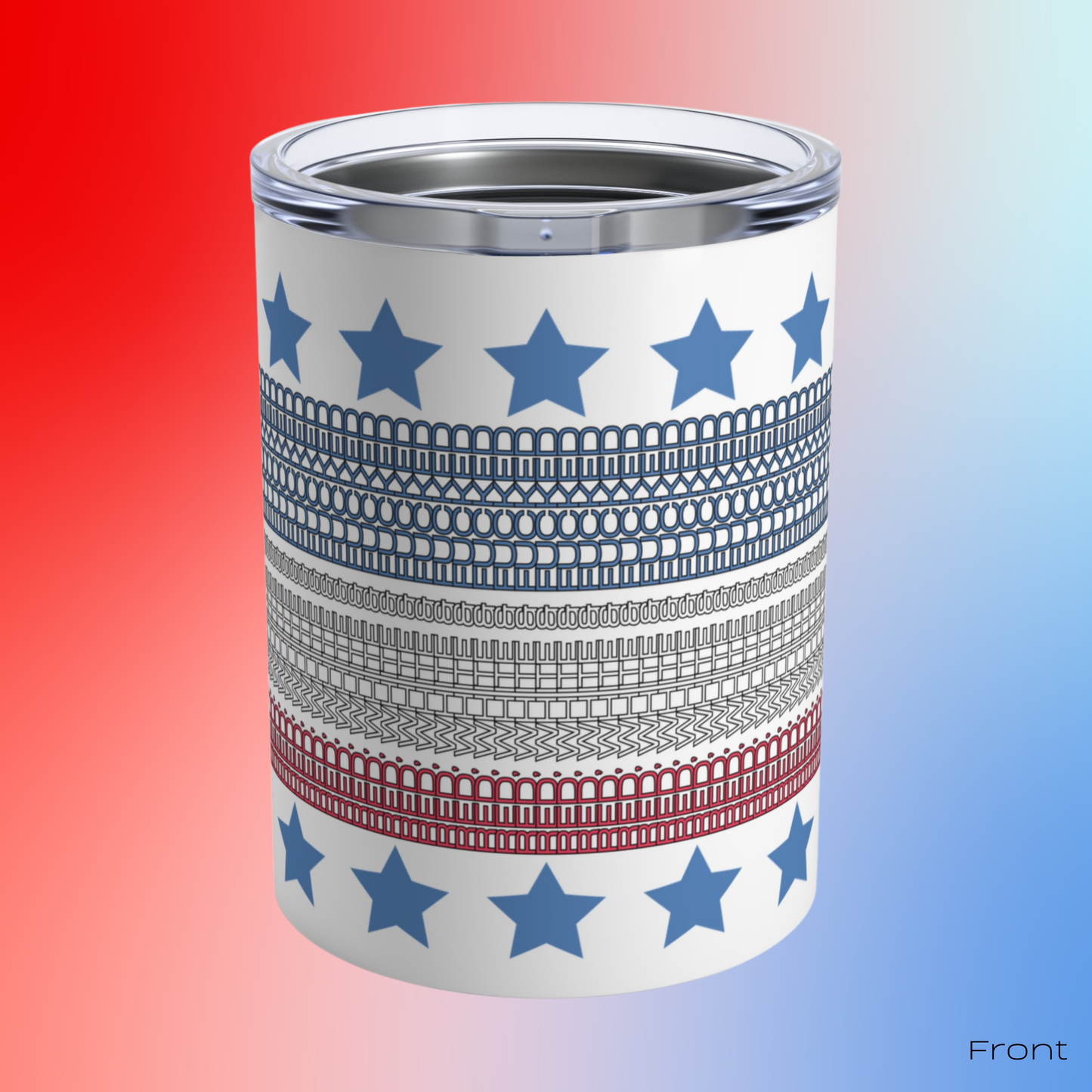 Red White and Fucked 10oz Tumbler - Secret Message Profanity Travel Mug - Funny Patriotic Summer Party Cup by Logue Junction
