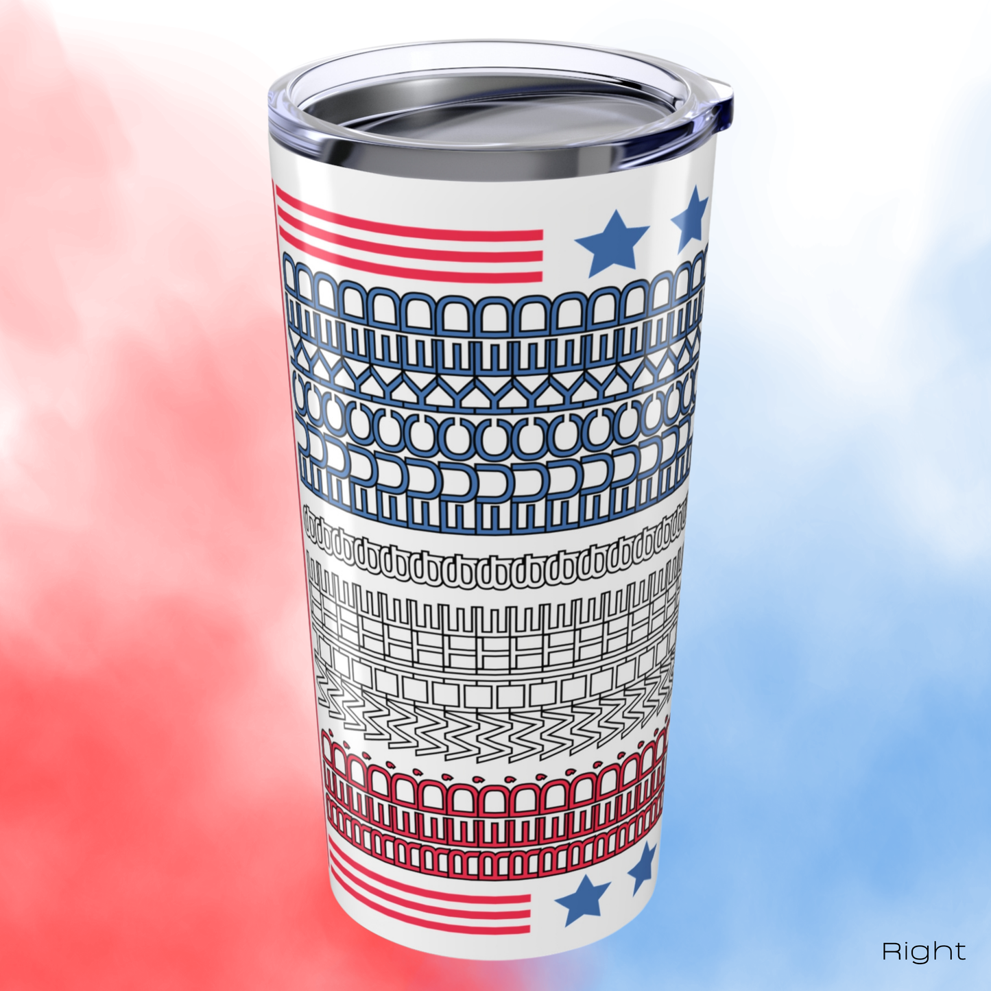 Red White and Fucked Secret Message Tumbler - Patriotic Hidden Swear Word Mug - 4th of July Gift by LogueJunction