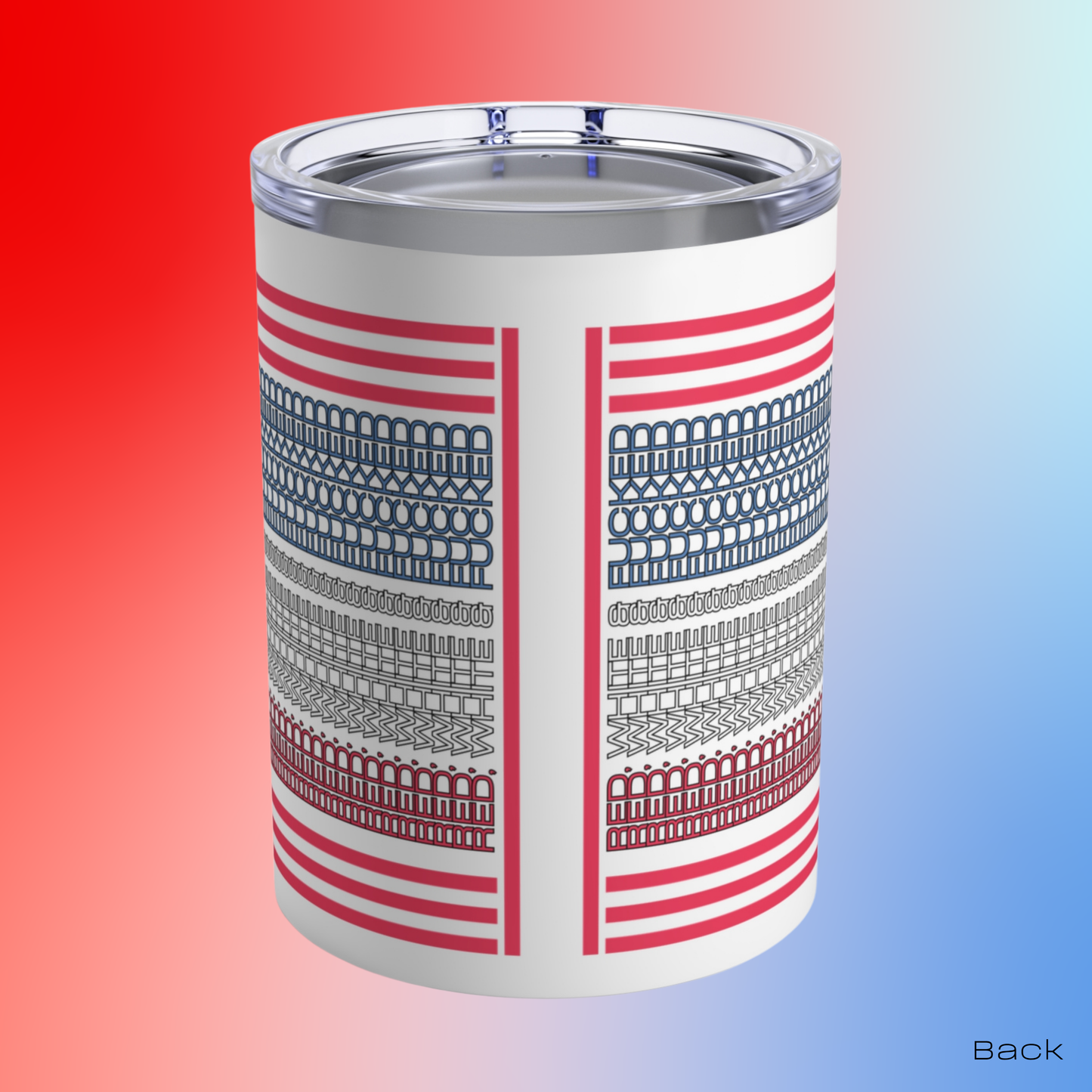 Red White and Fucked 10oz Tumbler - Secret Message Profanity Travel Mug - Funny Patriotic Summer Party Cup by Logue Junction