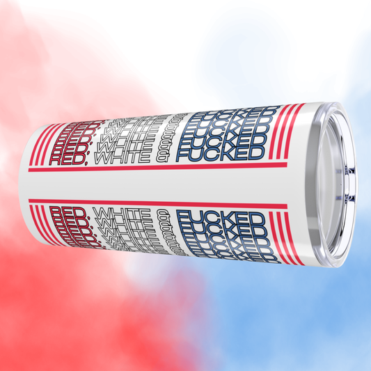 Red White and Fucked Secret Message Tumbler - Patriotic Hidden Swear Word Mug - 4th of July Gift by LogueJunction
