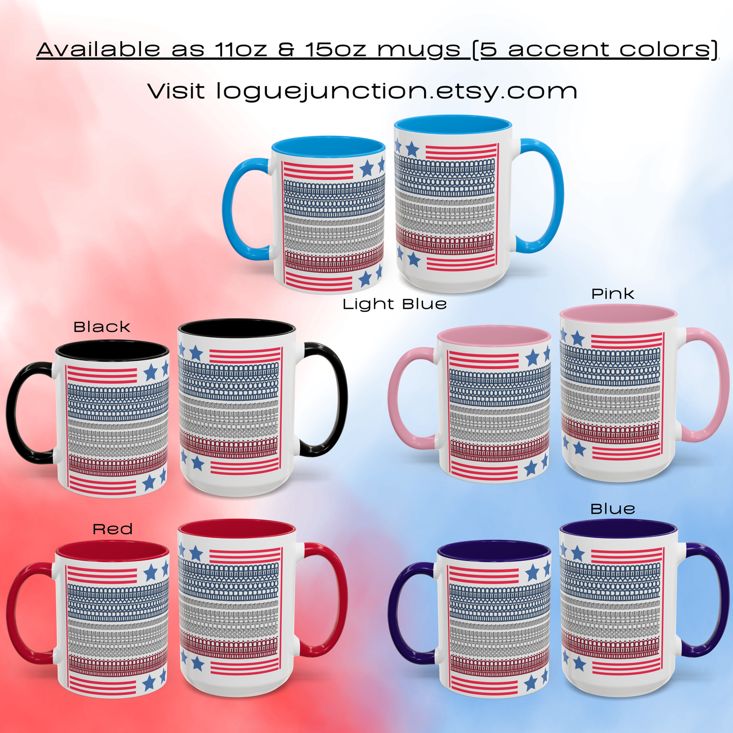 Red White and Fucked Secret Message Tumbler - Patriotic Hidden Swear Word Mug - 4th of July Gift by LogueJunction
