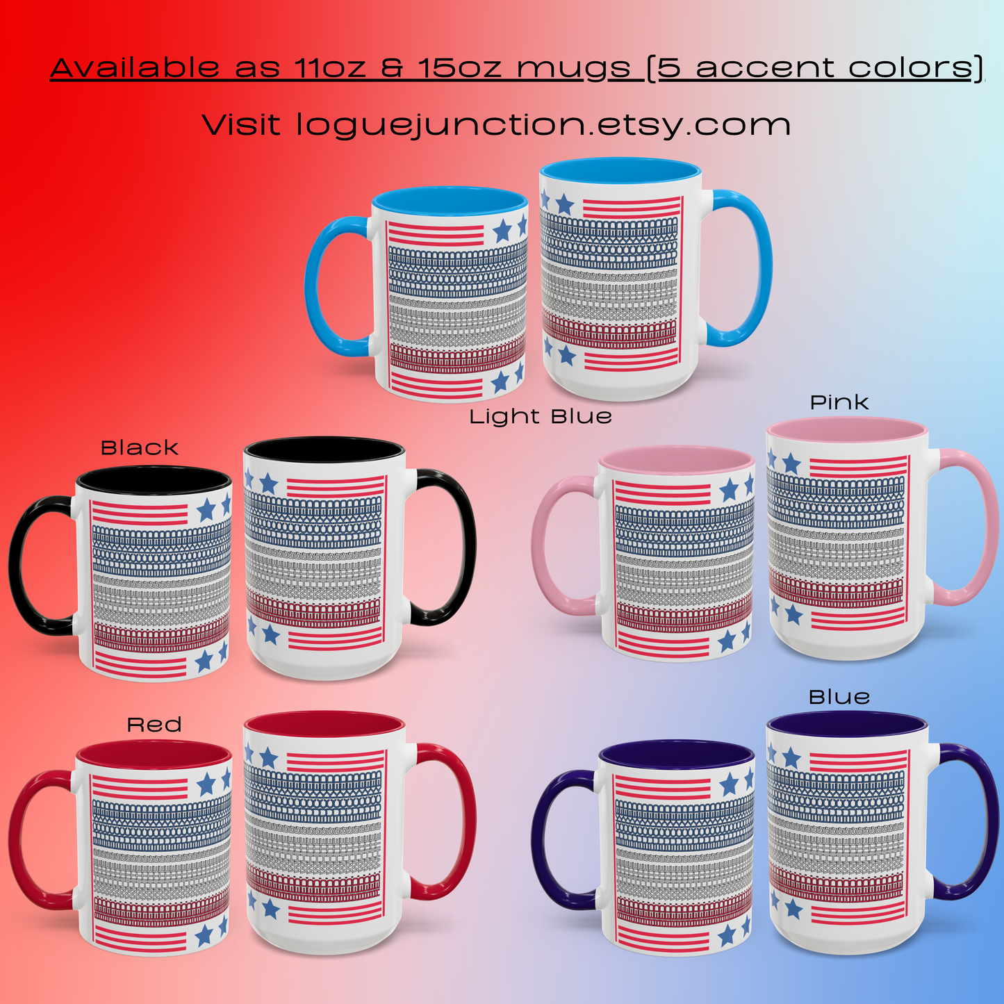Red White and Fucked 10oz Tumbler - Secret Message Profanity Travel Mug - Funny Patriotic Summer Party Cup by Logue Junction