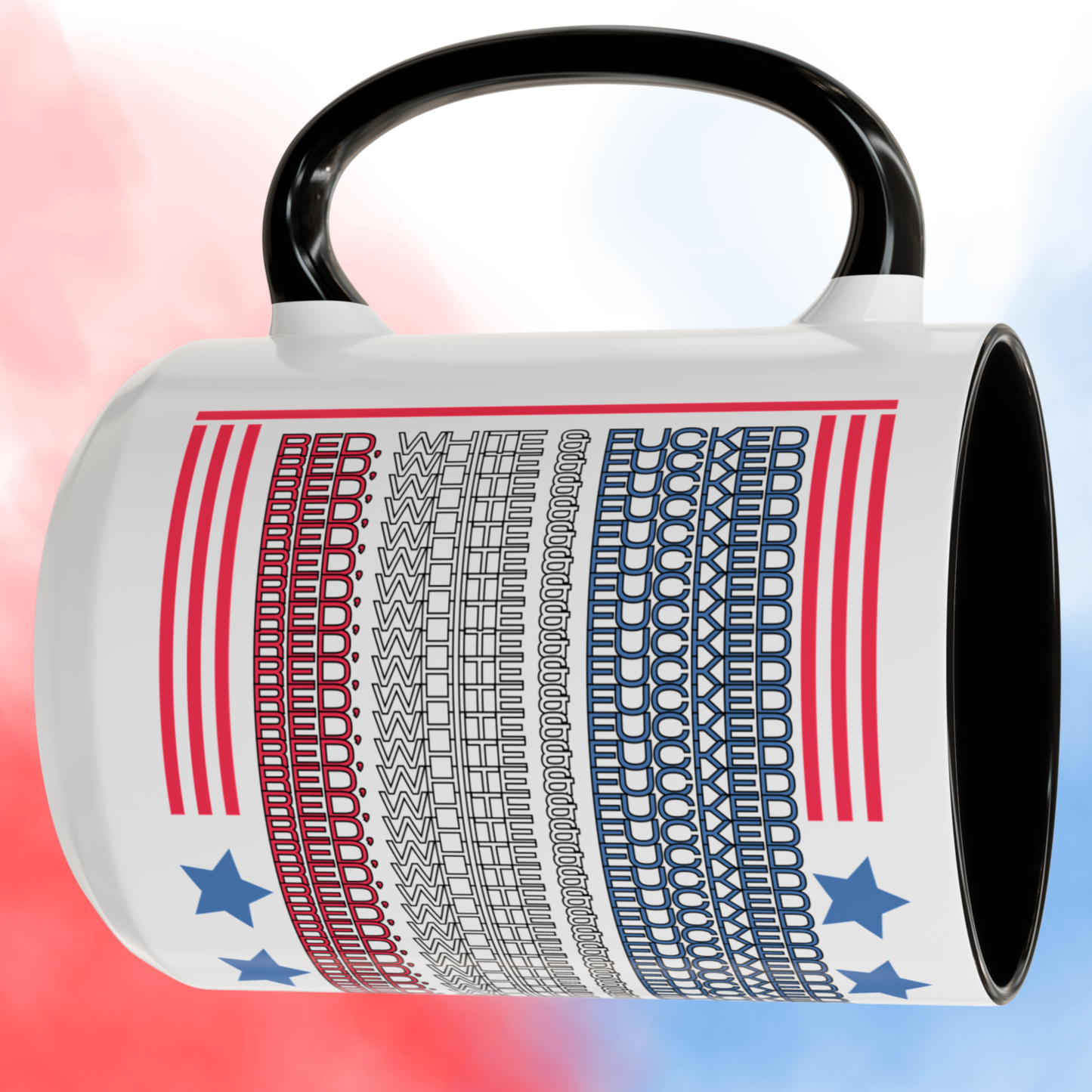 Subtle Political Protest Mug - Red White and Fucked Secret Message Cup - Resistance Gift by LogueJunction