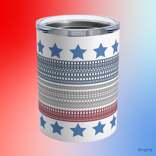 Red White and Fucked 10oz Tumbler - Secret Message Profanity Travel Mug - Funny Patriotic Summer Party Cup by Logue Junction