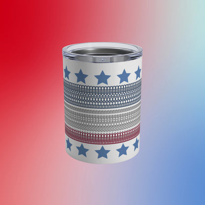 Red White and Fucked 10oz Tumbler - Secret Message Profanity Travel Mug - Funny Patriotic Summer Party Cup by Logue Junction